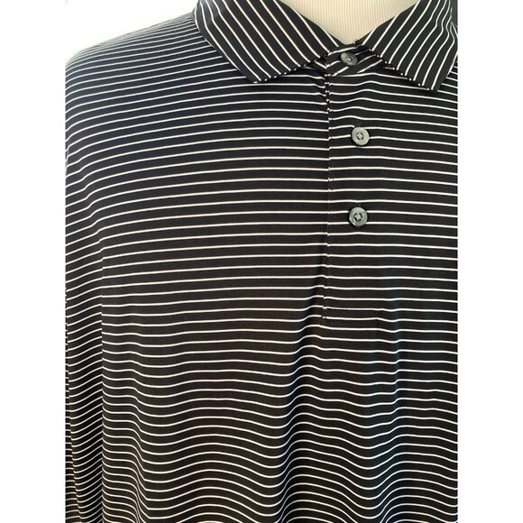 PGA Tour Other - New PGA Tour Golf Polo Shirt Black Striped Mens Size 4XLT Short Sleeve Athletic